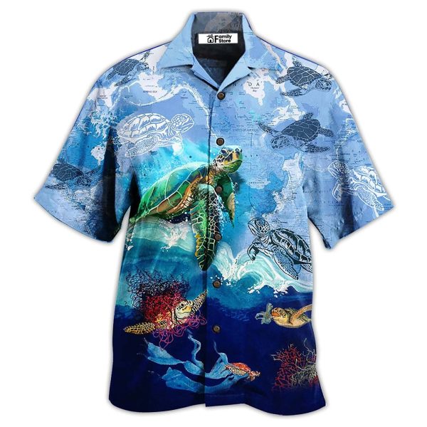 Turtle Go With The Flow - Hawaiian Shirt Jezsport.com