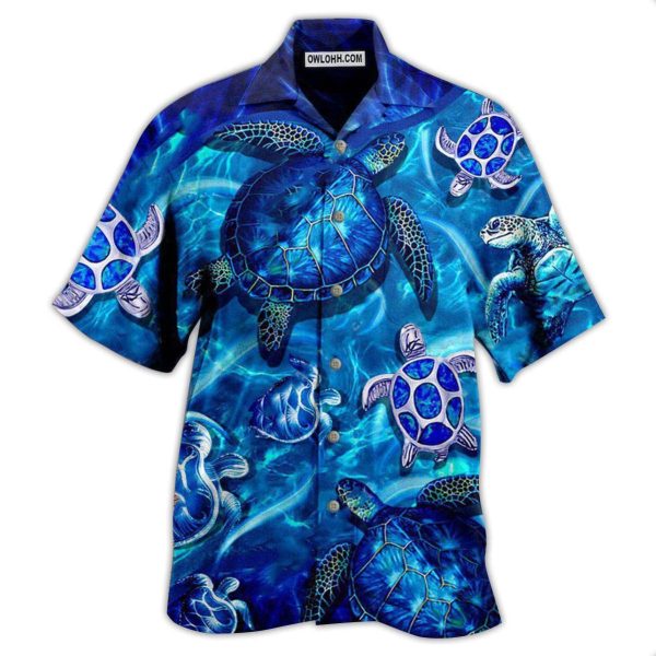 Turtle Go With The Flow In Ocean - Hawaiian Shirt Jezsport.com