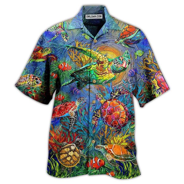 Turtle Have A Turtley Awesome Day - Hawaiian Shirt Jezsport.com