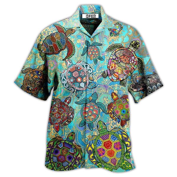 Turtle Love Swimming And Love Ocean - Hawaiian Shirt Jezsport.com