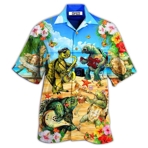 Turtle Loves Music Everyday - Hawaiian Shirt Jezsport.com