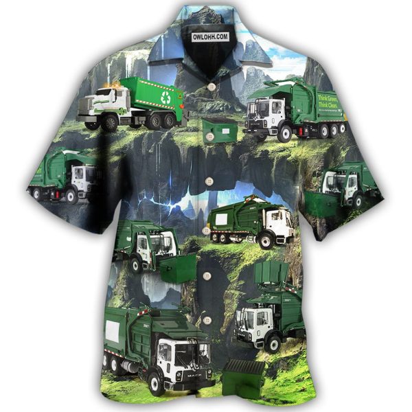 Truck US Waste Collector Style - Hawaiian Shirt Jezsport.com