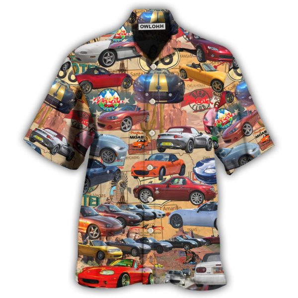 Car Lover Utah Miata Club Route 66 - Hawaiian Shirt Jezsport.com