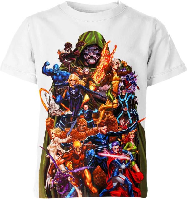 X-Men And Fantastic Four Marvel Marvel Heroes Shirt Jezsport.com