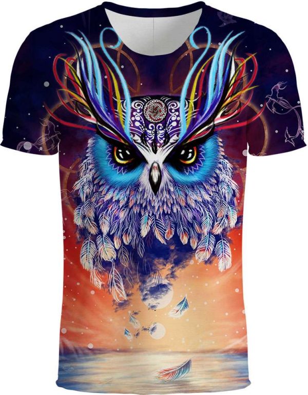 Colorful Owl Shirt Jezsport.com