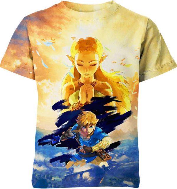 Link And Zelda Princess From The Legend Of Zelda Shirt Jezsport.com