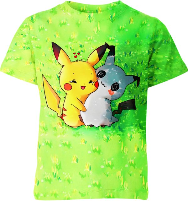 Pikachu And Mimikyu From Pokemon Shirt Jezsport.com