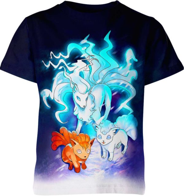 Vulpix And Ninetales From Pokemon Shirt Jezsport.com