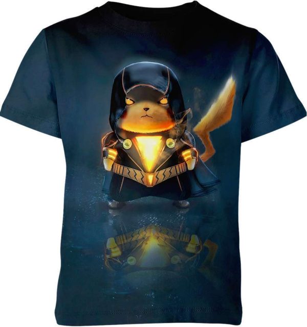 Black Adam X Pikachu From Pokemon Shirt Jezsport.com