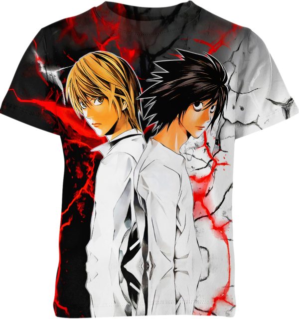 Light Yagami And L From Death Note Shirt Jezsport.com