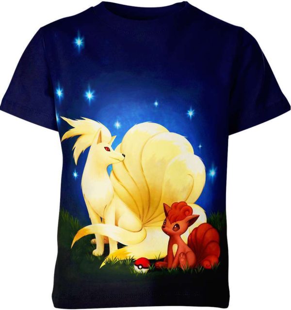 Vulpix And Ninetales From Pokemon Shirt Jezsport.com