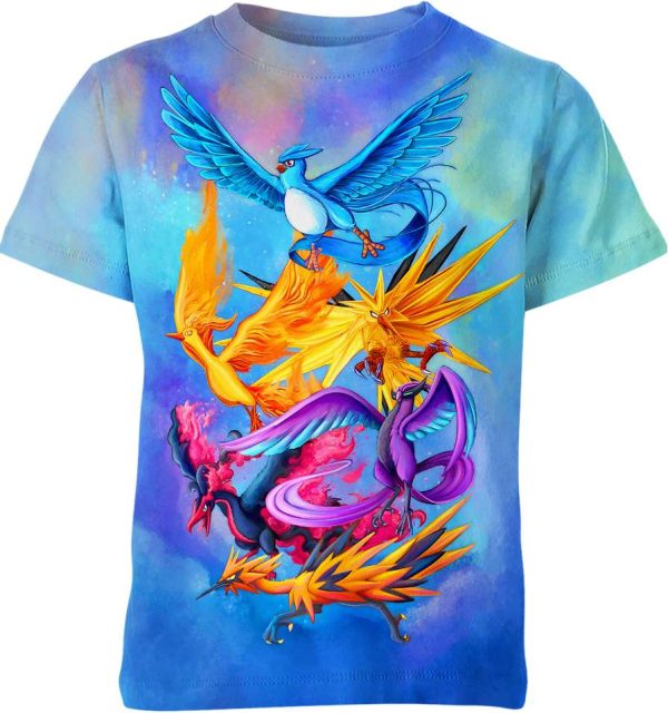 Pokemon Articuno Moltres Zapdos Shirt Jezsport.com