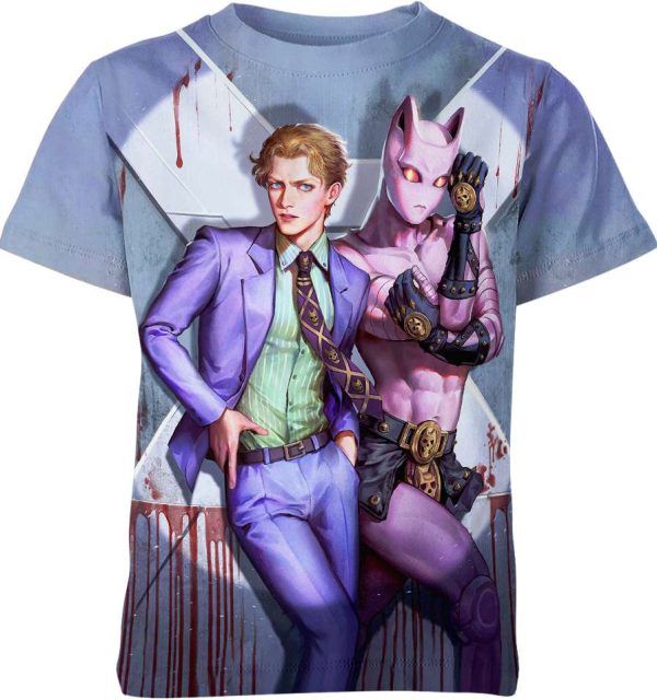 Yoshikage Kira And Killer Queen From Jojo'S Bizarre Adventure Shirt Jezsport.com