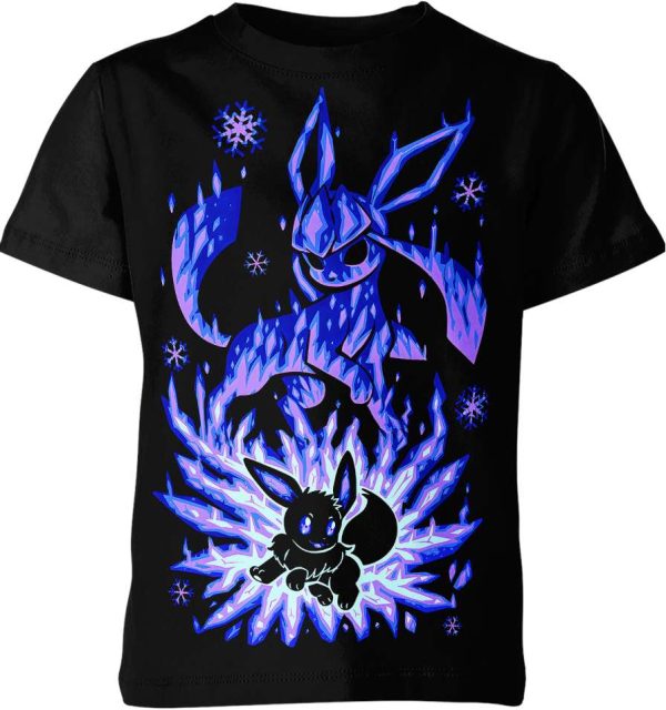 Glaceon And Eevee From Pokemon Shirt Jezsport.com