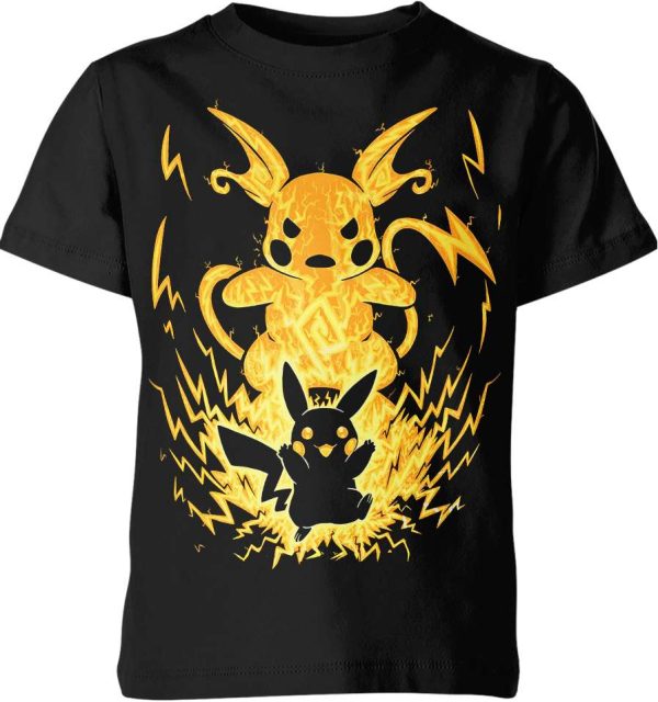 Pikachu Raichu From Pokemon Shirt Jezsport.com