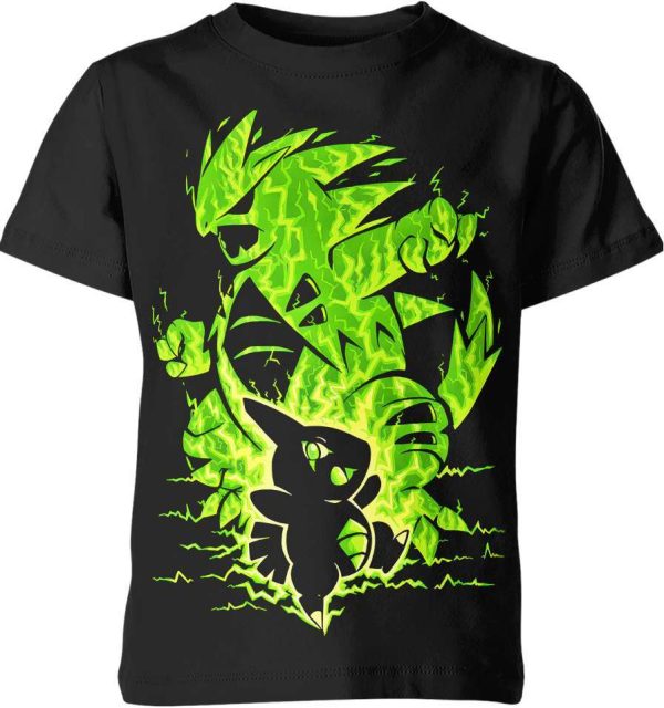 Tyranitar And Larvitar From Pokemon Shirt Jezsport.com