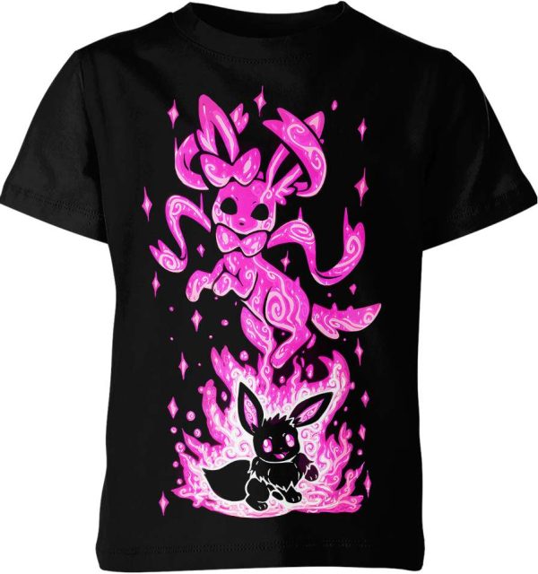 Sylveon And Eevee From Pokemon Shirt Jezsport.com