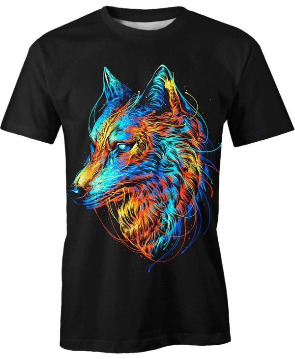 Colorful Wolf Shirt Jezsport.com