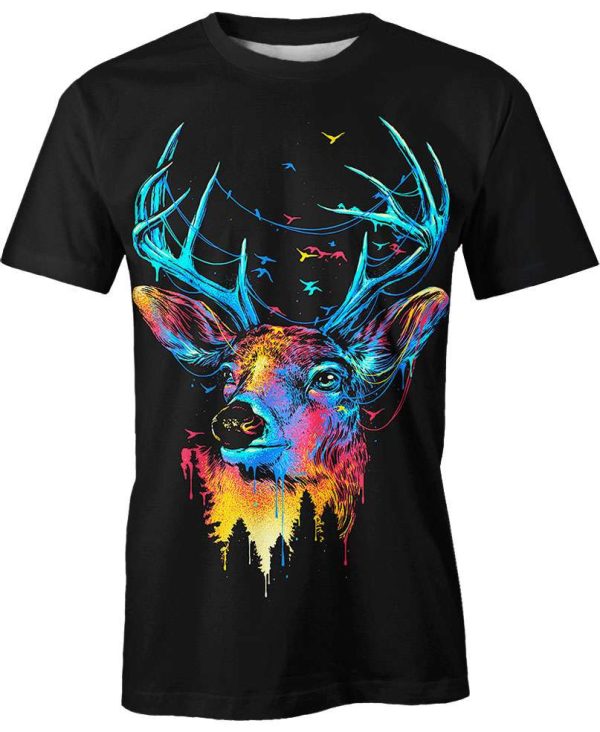 Colorful Deer Shirt Jezsport.com