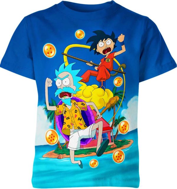 Dragon Ball x Rick And Morty Shirt Jezsport.com