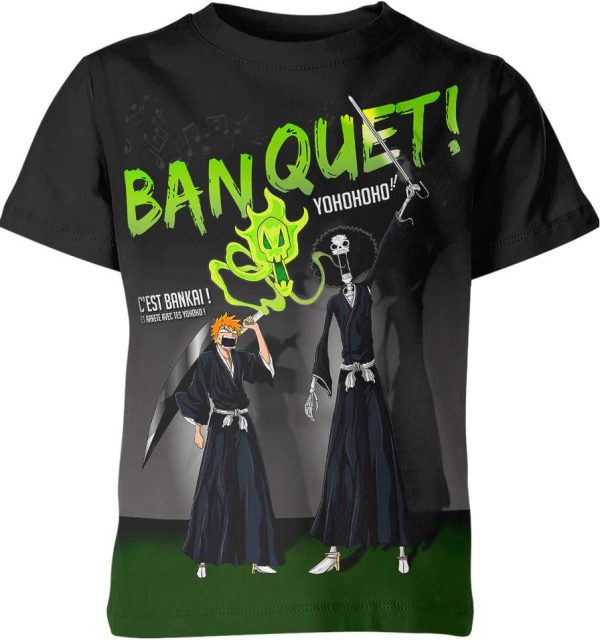 Brook One Piece And Ichigo Kurosaki Bleach Shirt Jezsport.com