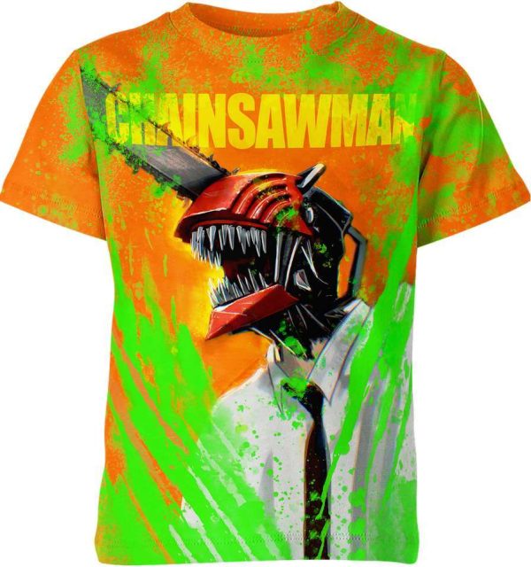 Pochita x Denji Chainsaw Devil From Chainsaw Man Shirt Jezsport.com