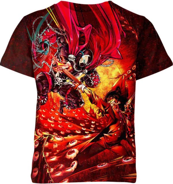 Spawn vs Alucard from Hellsing Shirt Jezsport.com