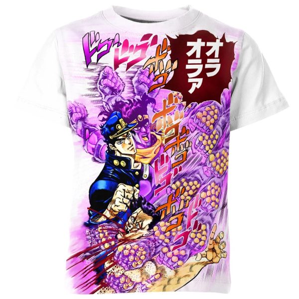 Jotaro Kujo And Star Platinum From Jojo's Bizarre Adventure Shirt Jezsport.com