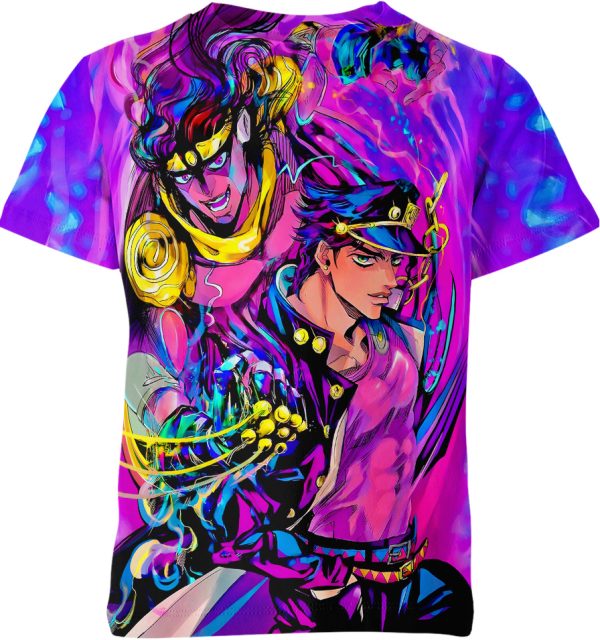 Jotaro Kujo And Star Platinum From Jojo's Bizarre Adventure Shirt Jezsport.com