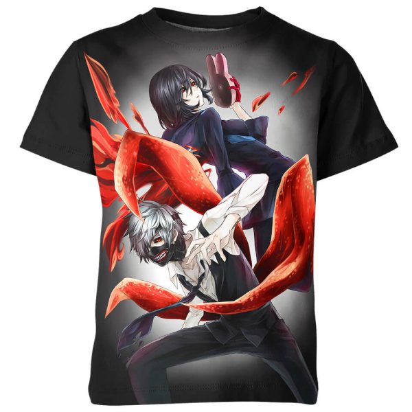 Kaneki Ken And Touka Kirishima From Tokyo Ghoul Shirt Jezsport.com