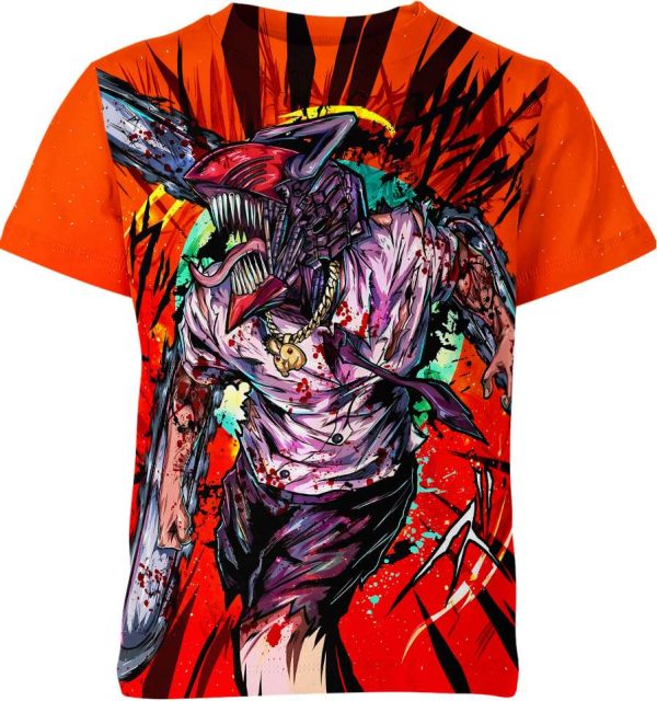 Pochita x Denji Chainsaw Devil From Chainsaw Man Shirt Jezsport.com