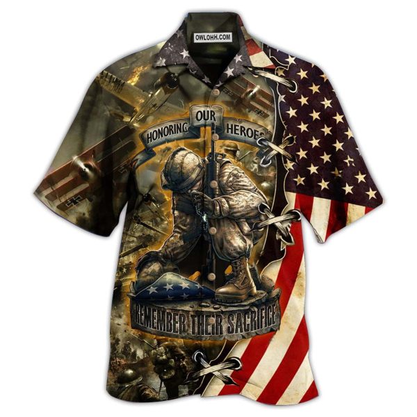 Veteran Honoring Our Heros With Dark Style - Hawaiian Shirt Jezsport.com