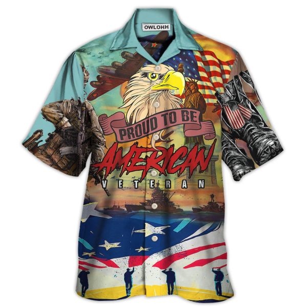 Veteran Proud To Be An American Freedom And Eagle Style - Hawaiian Shirt Jezsport.com