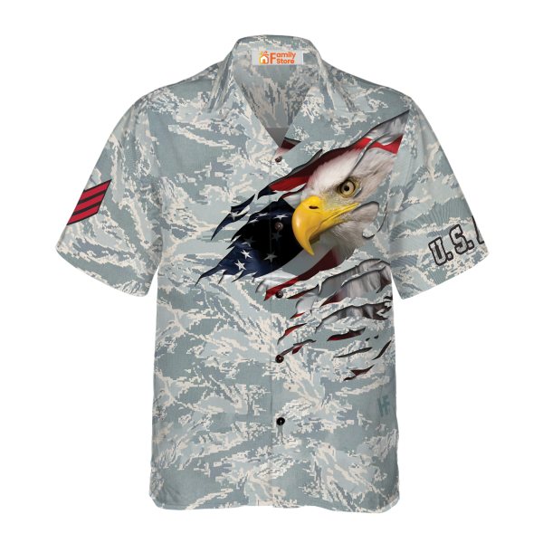 Veteran Proud US Airforce Camouflage Hawaiian Shirt Jezsport.com