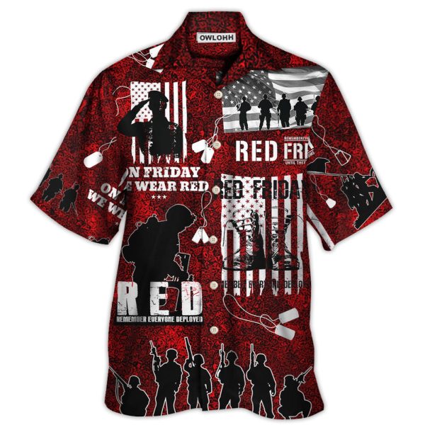 Veteran Red Friday With Boots - Hawaiian Shirt Jezsport.com