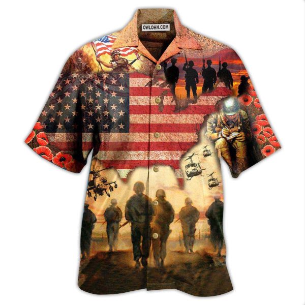 Veteran Blood Sweat And Tear America Flag - Hawaiian Shirt Jezsport.com