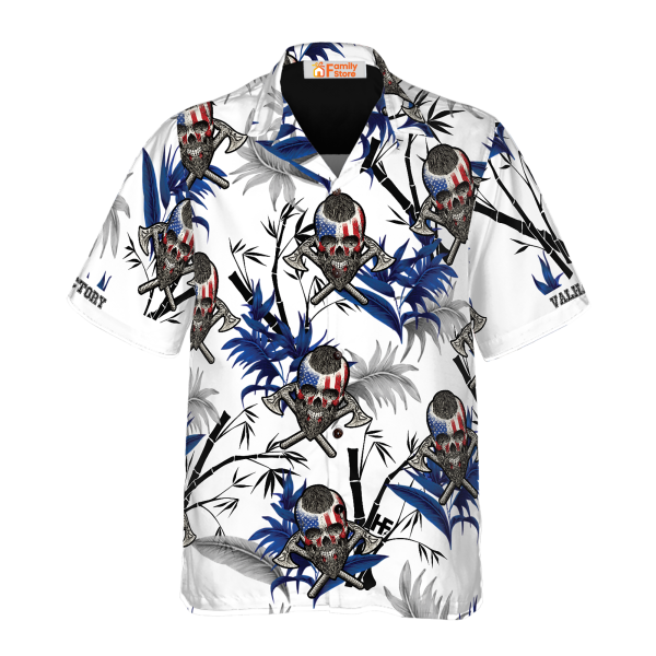 Victory Or Valhalla Viking White Hawaiian Shirt Jezsport.com