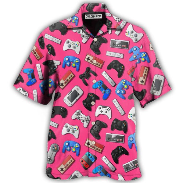 Game A Pink Video Game So Fun - Hawaiian Shirt Jezsport.com