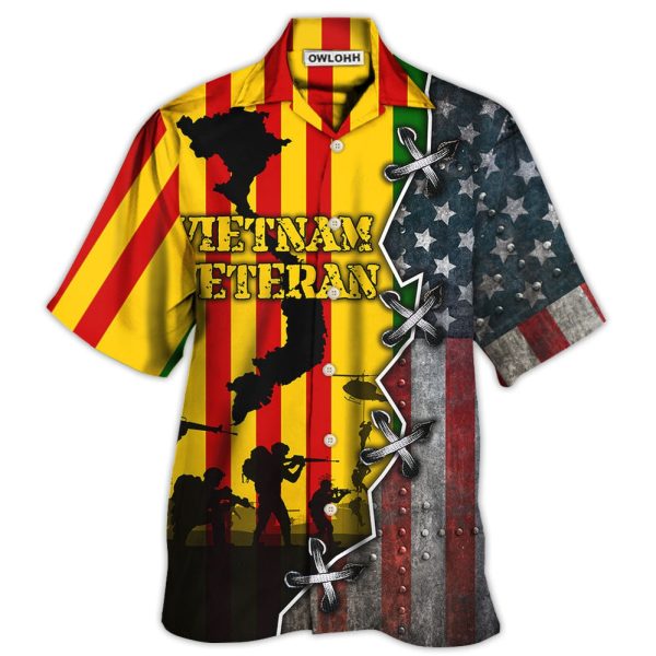 Veteran Vietnam Veteran I Love Freedom With Flag Style - Hawaiian Shirt Jezsport.com