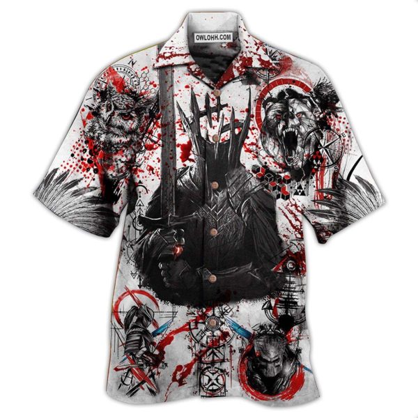 Viking Dare To Fight With Knight - Hawaiian Shirt Jezsport.com