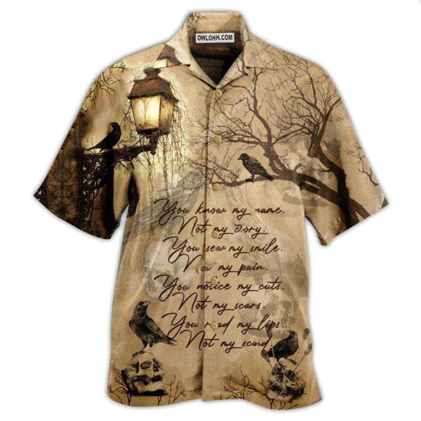 Viking Raven You Know My Name Not My Story - Hawaiian Shirt Jezsport.com