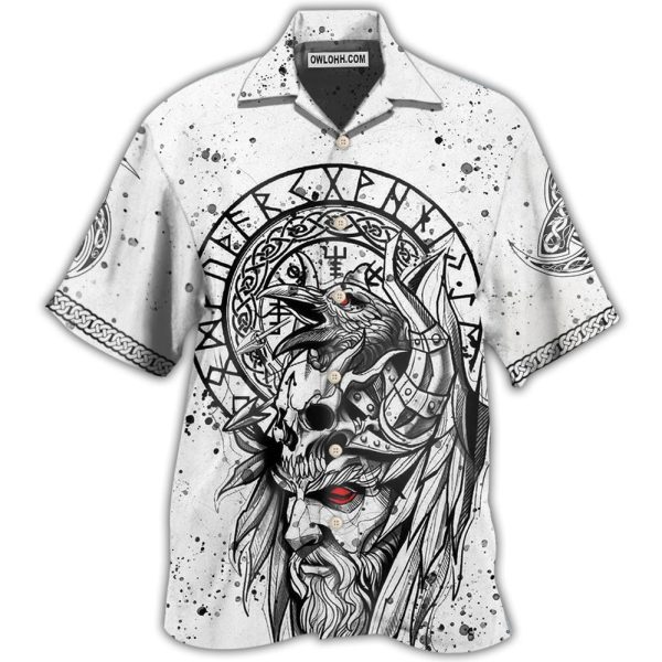 Viking Victory Black And White Style - Hawaiian Shirt Jezsport.com