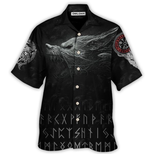 Viking Warrior Blood Black Style - Hawaiian Shirt Jezsport.com