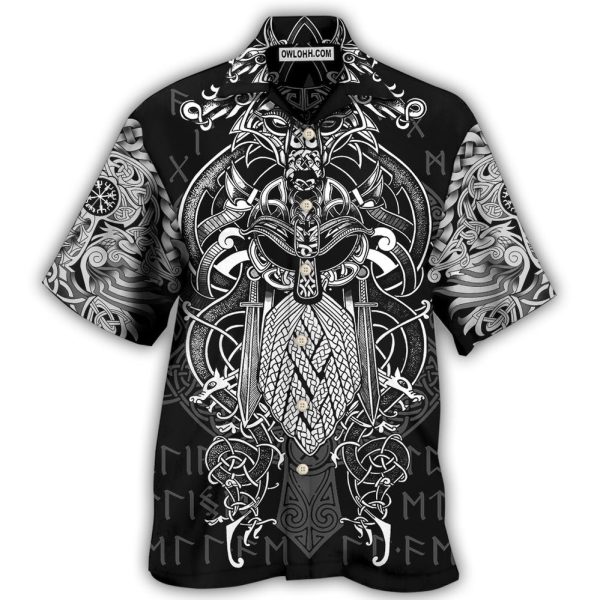 Viking Warrior Blood Pattern - Hawaiian Shirt Jezsport.com