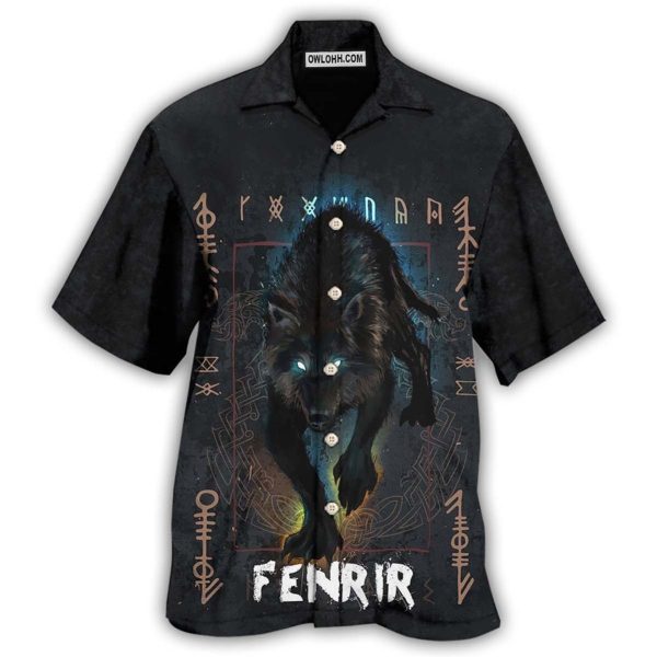 Viking Wolf Fenrir - Hawaiian Shirt Jezsport.com