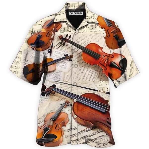 Violin Vintage Style Music Lover Paper - Hawaiian Shirt Jezsport.com