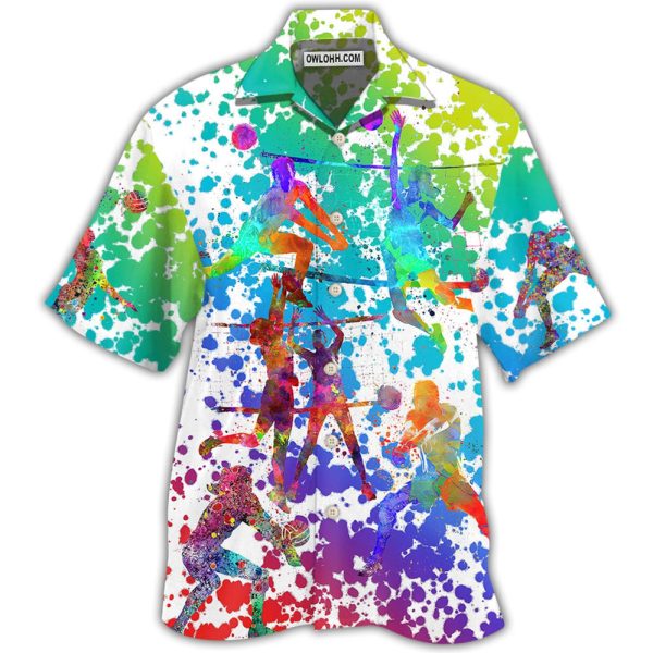 Volleyball Colorful Painting - Hawaiian Shirt Jezsport.com