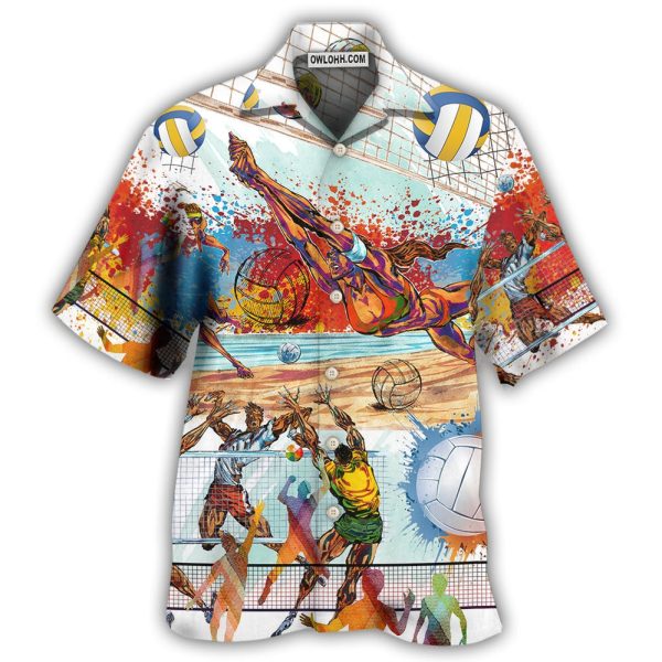 Volleyball Is My Therapy Mix Color - Hawaiian Shirt Jezsport.com