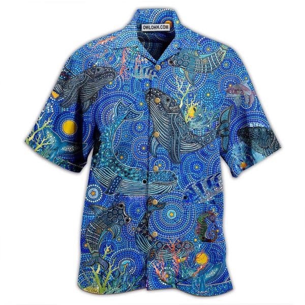 Whale Love Animals - Hawaiian Shirt Jezsport.com