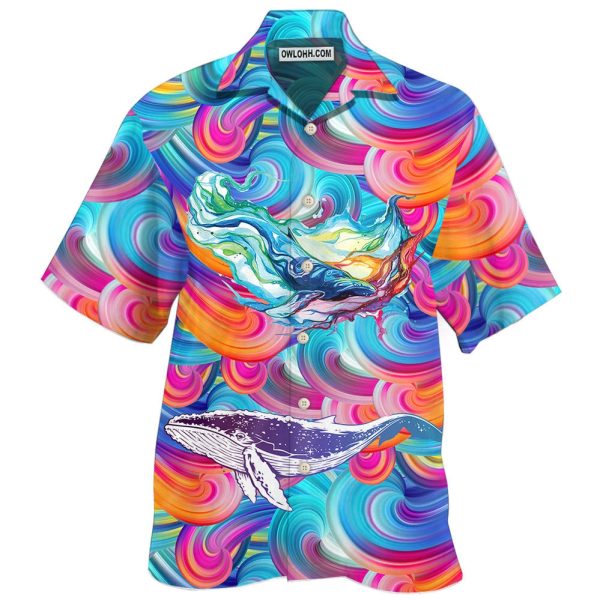 Whale Colorful Cool - Hawaiian Shirt Jezsport.com